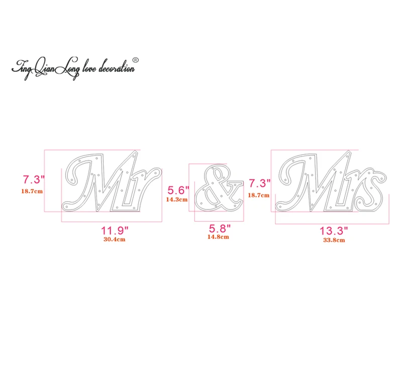 СВЕТОДИОДНЫЕ Буквы Свет MR& MRS signBatteries Работает(не Входит В Комплект) СВЕТОДИОДНЫЙ SignLight Письма и Горит Дом Свадьба знак