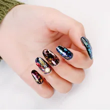 Горячие 12 цветные ногти блестки прозрачные блестки зеркало-Хамелеон сухие блестки ароматный Маникюр украшения для ногтей SJ66