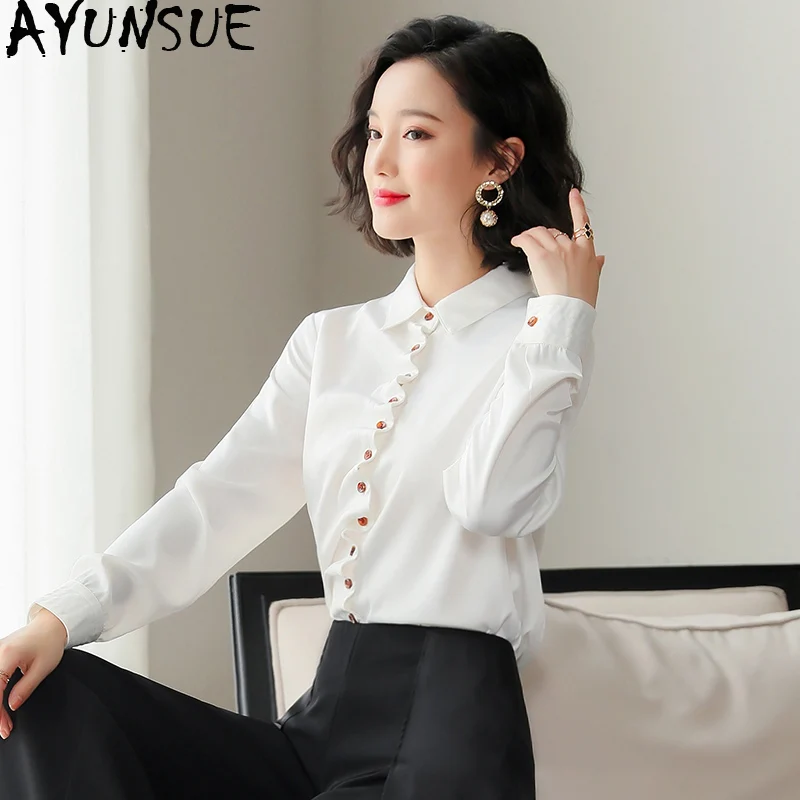 

Spring Fashion Woman Blouses 2019 White Shirt Womens Tops and Blouses Vintage Office Blouse Women Shirts Camisas Mujer MY2509