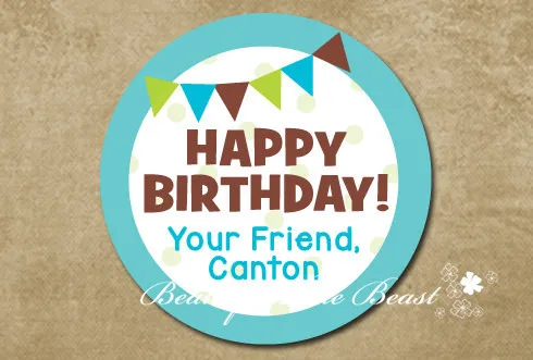 Aliexpress.com : Buy Personalized Birthday Sticker Custom Party Favor Bag Labels Gift Tags ...