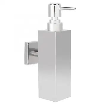 

Wall Mounted Stainless Steel Square Manual Hand Liquid Soap Lotion Dispenser for Home Bathroom Hanging for Shampoo Sanitizer