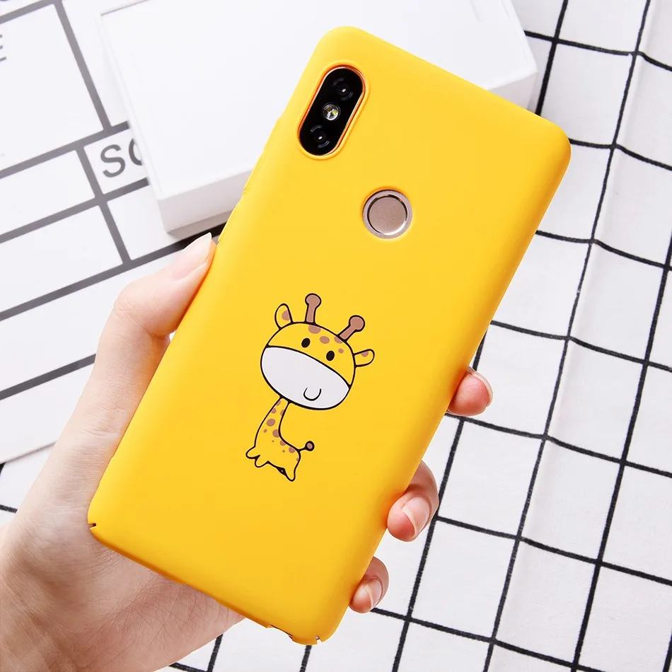 TOMKAS Cute Cartton Cases For Xiaomi Redmi Note 5 Case Plain PC Animal Patterned Coque For Xiaomi Redmi Note 5 Pro Funda