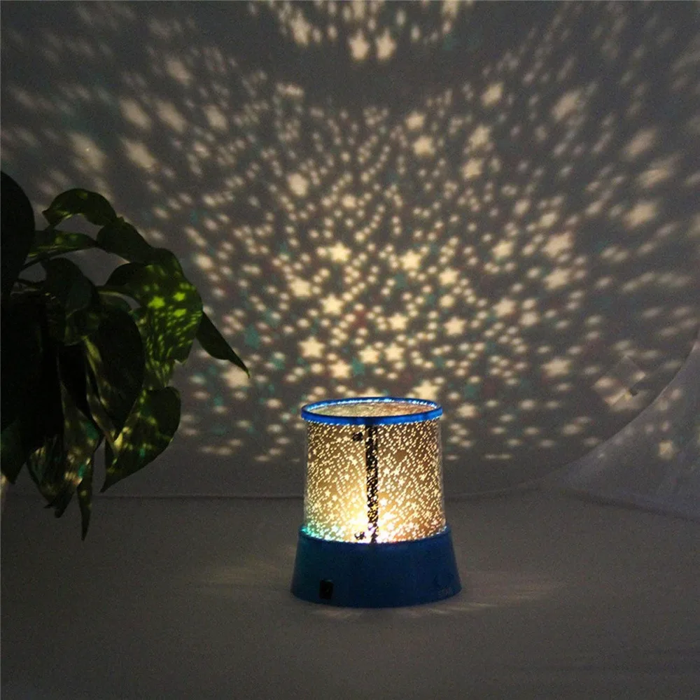 Nursery Starry Sky Baby Led Night Light Kids Sleep USB Rotation Colorful Light Christmas Night