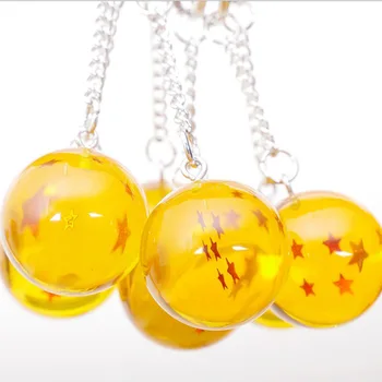 

Dragon ball Z Stars Crystal 7 Stars Balls Keychain Goku Dragonball Action Figures Vegeta Frieza Toys Car Key Chain Ring Styling