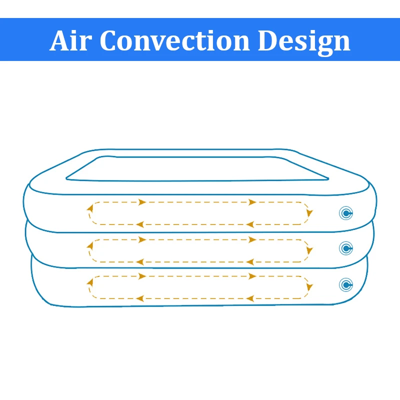 Большой размер 120x78x37 см детский надувной бассейн для домашнего использования детский бассейн надувной квадратный плавательный бассейн сохранение тепла