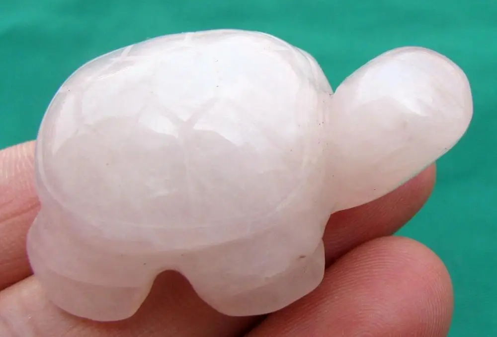 free shipping LOVELY HANDMADE CARVED ROSE QUARTZ TURTLE STATUE GEM(1877) | Дом и сад