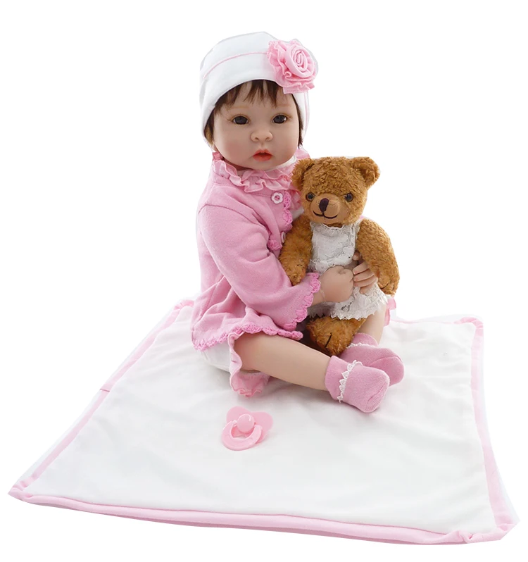 NPK 20 дюймов Reborn Baby Dolls DIY игрушки силиконовые реалистичные детские куклы с полным