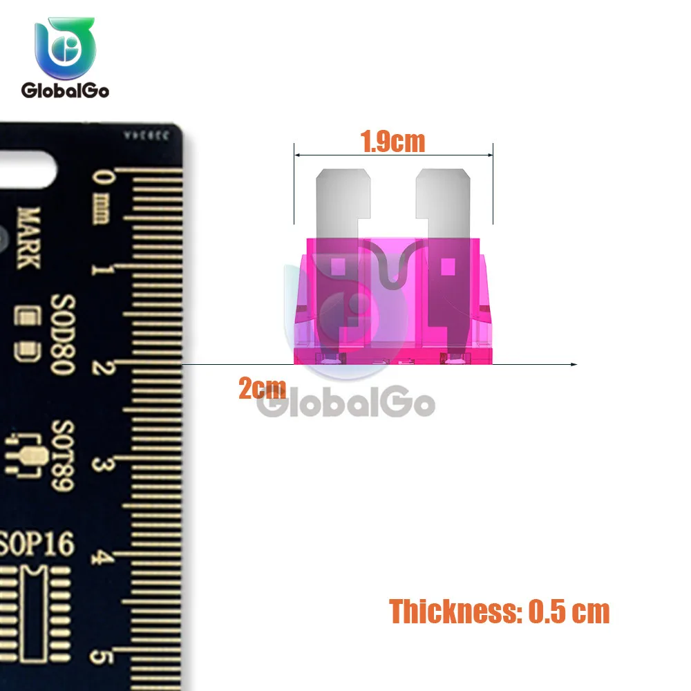 100 шт./лот автомобиля автоматический плоский предохранитель 1A 2A 3A 5A 7.5A 10A 15A 20A 25A 30A 35A