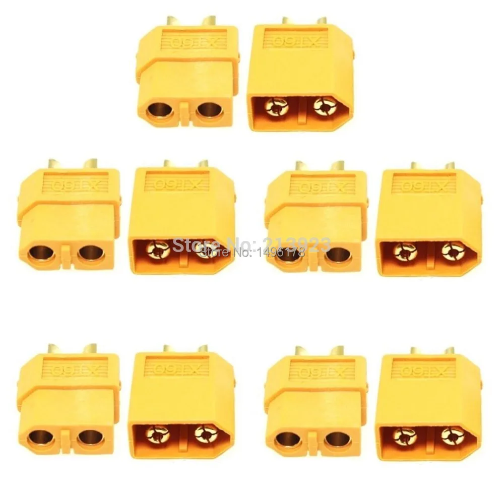 

5 Pairs 10PCS XT60 Male / Female Battery Bullet RC Connectors Plug Helicopter Hobby