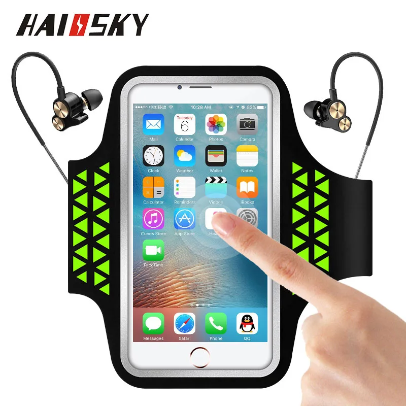 Deporte Brazalete Brazo De Tela Bolsa Caso Bolsa De Funcionamiento Gimnasio Brazo Banda Para iPhone Huawei LG
