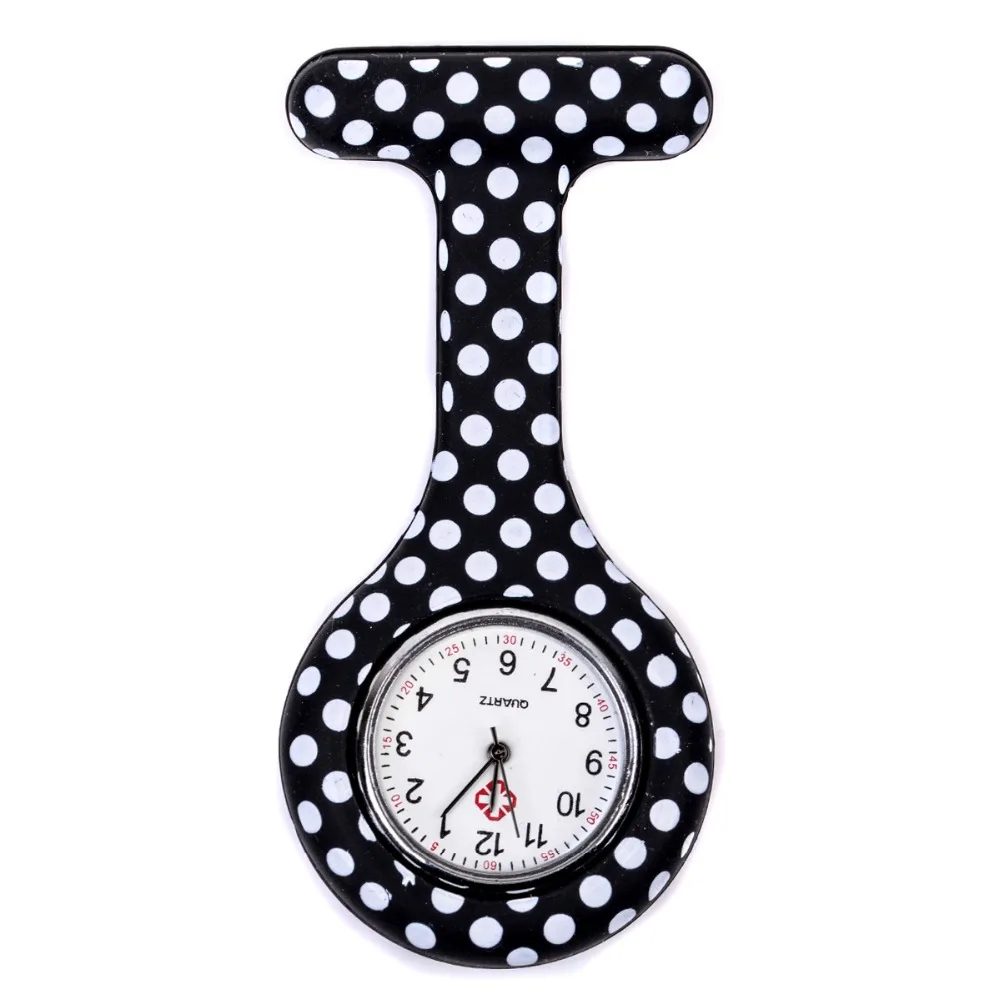 Модный Красочный силиконовый медицинский медсестер часы Портативный брошь Fob карманные кварцевые часы подвесной кулон с зажимом подарок 12 стилей