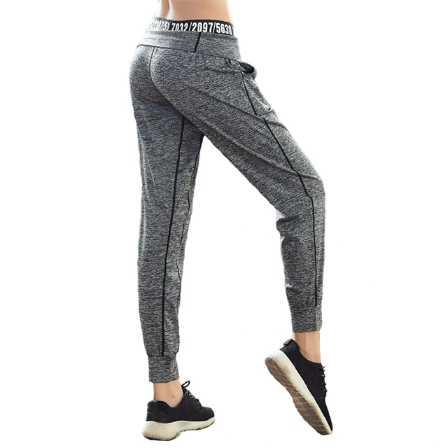 Detector Womens Running Fitness Loose Pants Breathable Comfortable Soft Yoga Pants Quick Dry Stripe Elastic Trousers