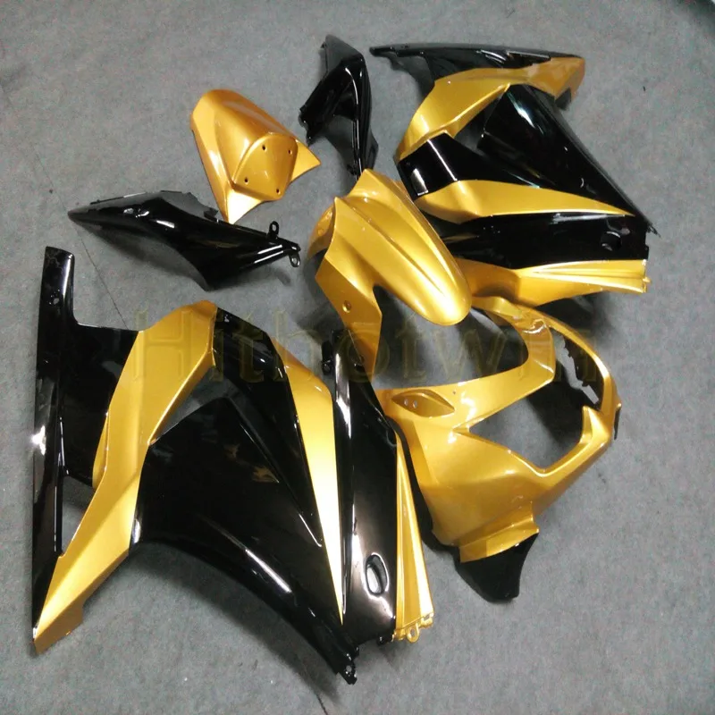 Custom+Screws Injection mold gold black motorcycle fairings for EX250 2008 2009 2010 2011 2012 250R Custom+Screws Injection mold gold black motorcycle fairings for EX250 2008 2009 2010 2011 2012 250R