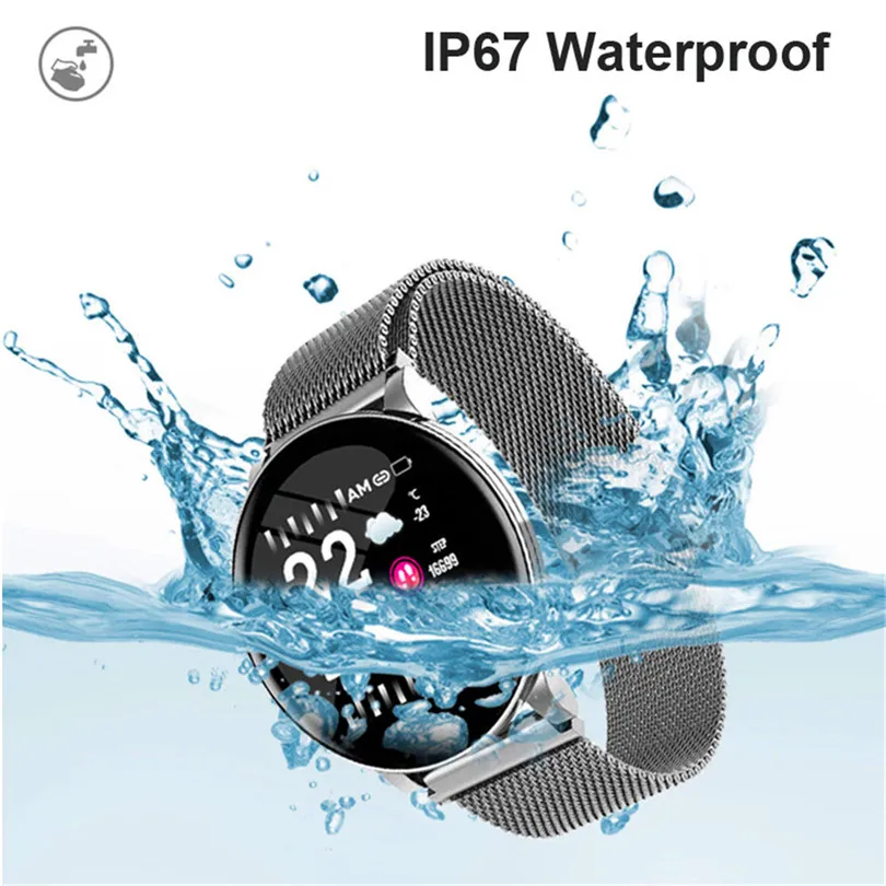  2019 Women Smart Watch Men Blood Pressure Heart Rate Touch Screen Smartwatch Women Waterproof Watch - 33048763057