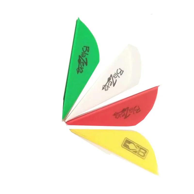 

50pcs Archery Arrow Feather 2 inches Blazer Feather Plastic Vans Plume For Archery Arrow Fletching