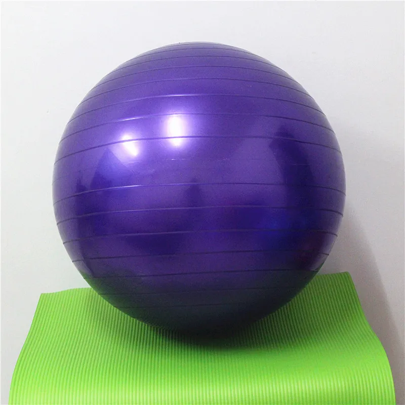 Подлинная синяя песня 75 cm йога мяч Фитнес мяч общего назначения для пилатеса и йоги мяч баланс спортивные фитбол резиновые шары анти-скольжения для Фитнес - Цвет: Фиолетовый