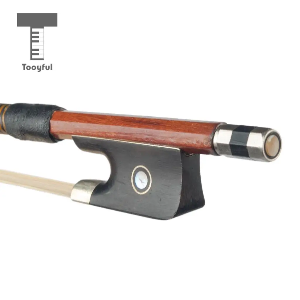 Viola Bow Brazilwood Stick Natural Horse Hair String Ebony Frog Good Sound