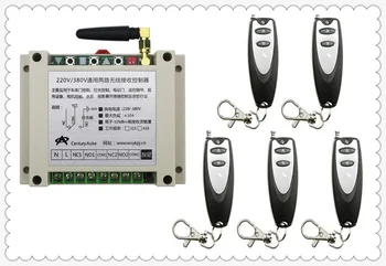 

AC220V 250V 380V 30A 2CH Remote Control Garage Door RF Wireless Remote Control Switch System 5*(J1) Transmitter + 1* Receiver