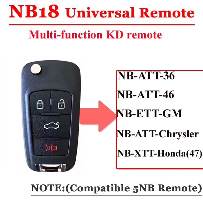 Бесплатная доставка (5 шт./лот) nb18 Универсальный многофункциональный KD дистанционного 3 кнопки NB серии ключ для KD900 urg200 Remote Master