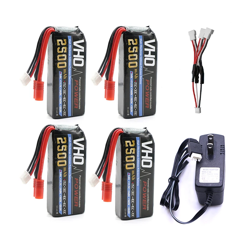 VHO Power Syma X8W RC Drone Lipo Battery 4pcs 2S 7.4v 2500mAh and UL