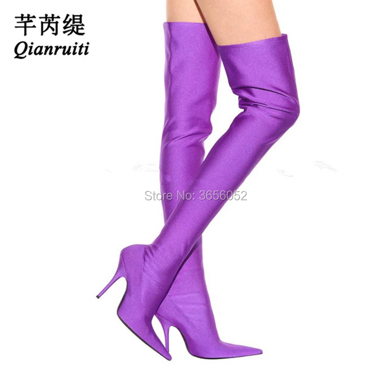 floral print thigh high boots