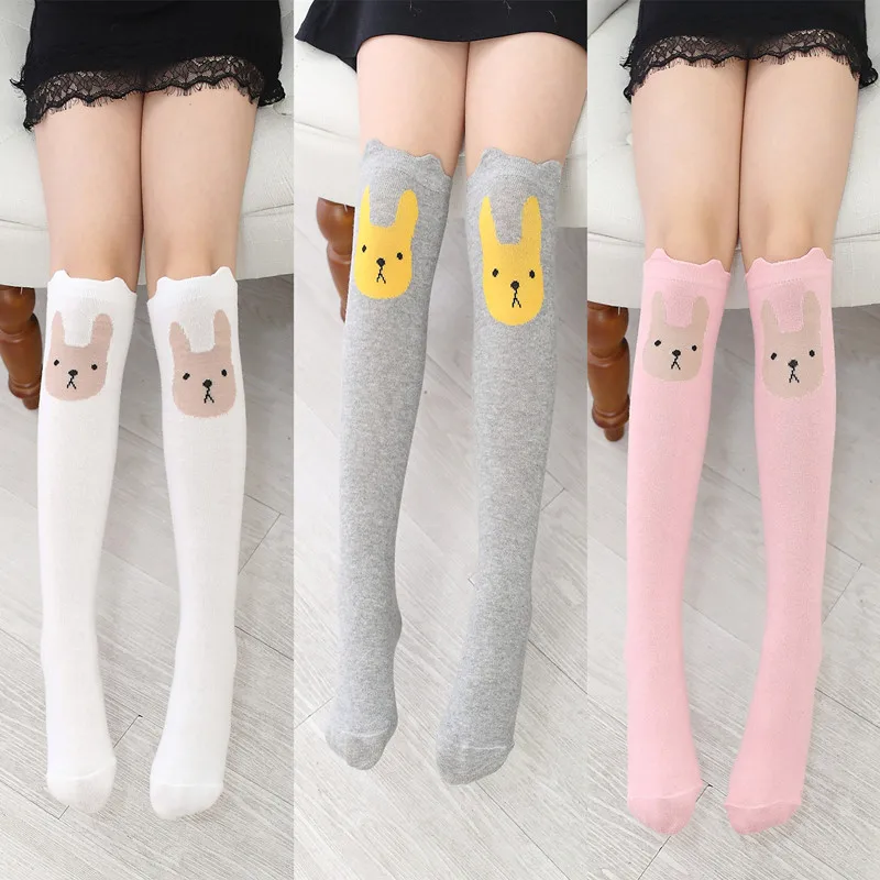 Children Warmers Ankle Short Lovely Socks Cartoon Cute Kids Girl Knee High Socks Cute Cotton font