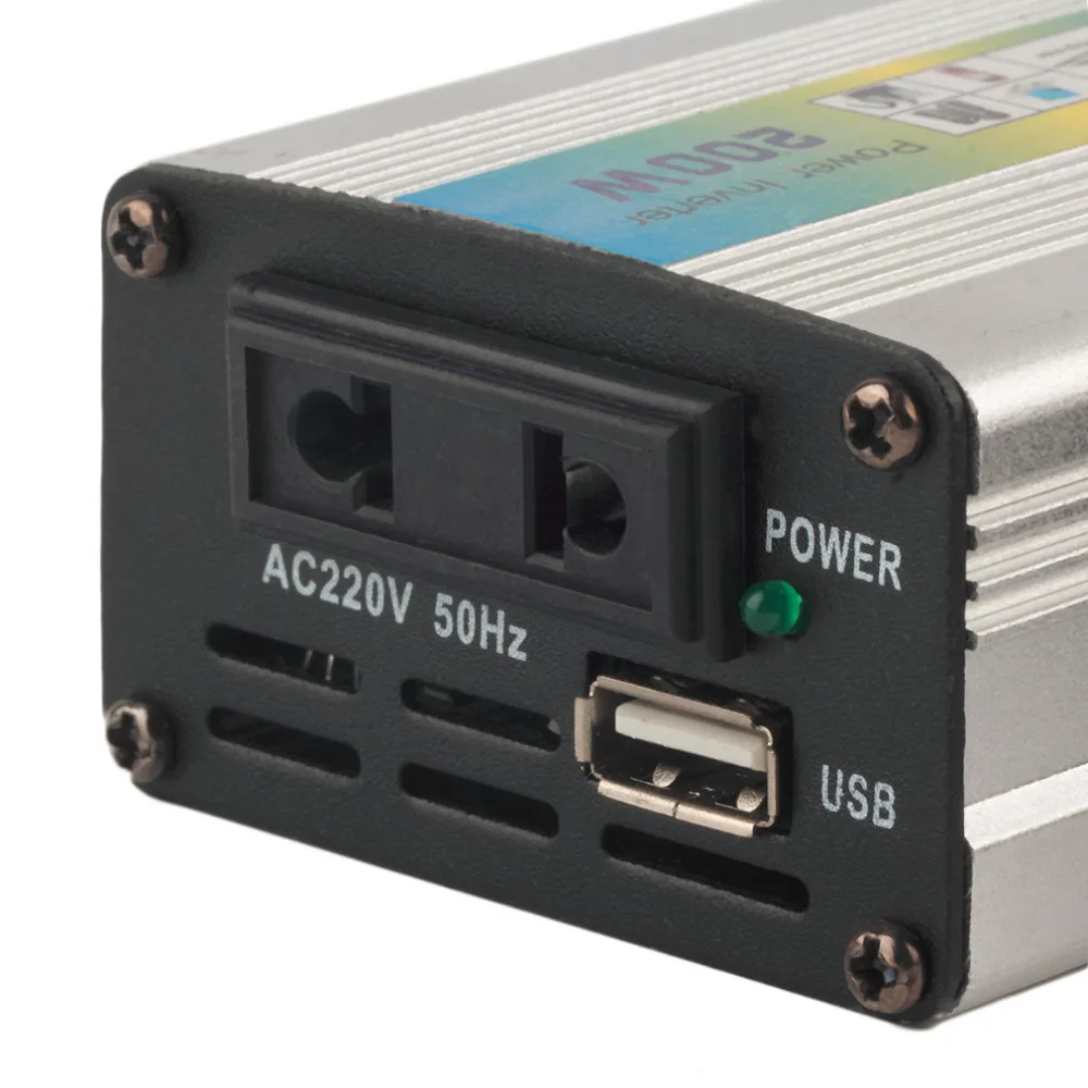 200W Portable Car Truck Boat USB DC 12V to AC 220V Super Power Inverter Converter Charger New Dropping Shipping~