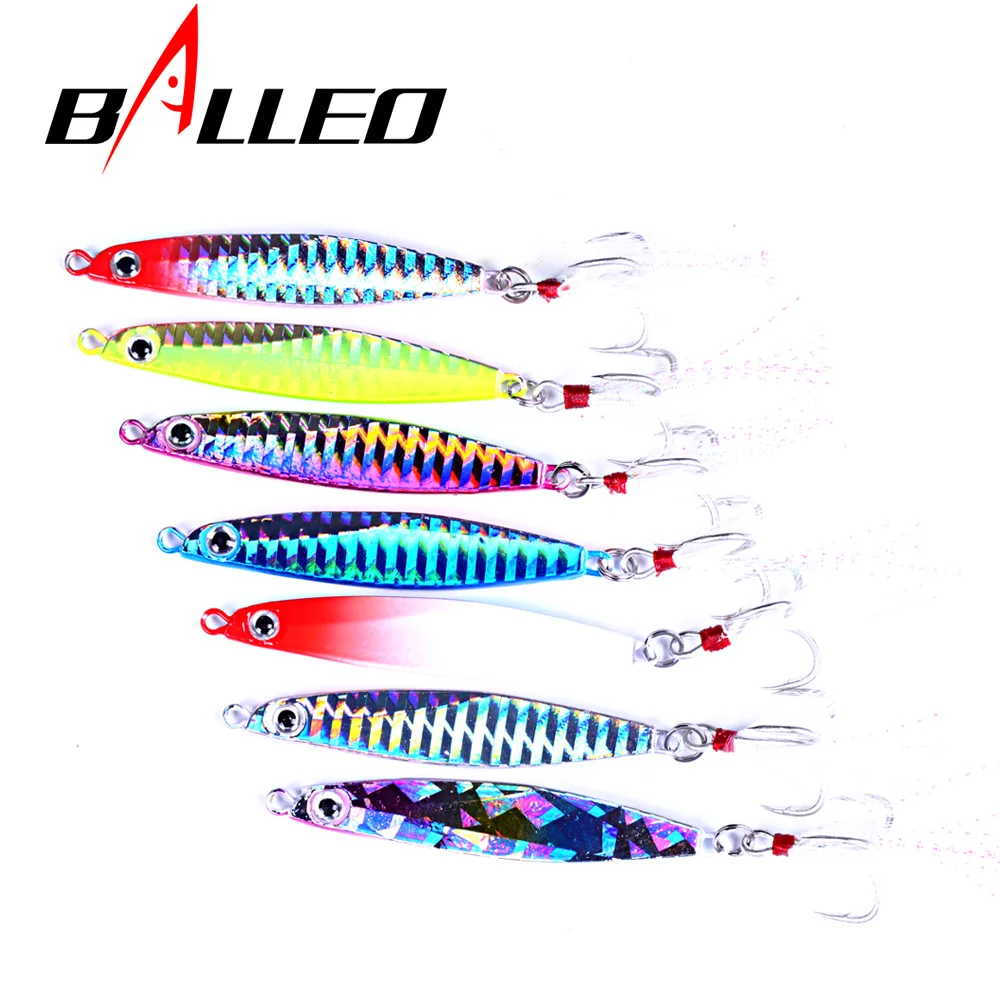 

Balleo Laser Metal Jig 10g 14g 17g 21g 30g jigging lure Lead Fish Fishing Lure metal lures fishing jig supplies for pike fishing