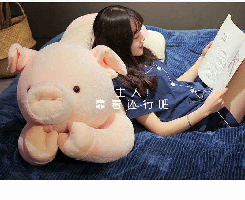 Dorimytrader 2019 New Kawaii Fat Pig Plush Toy Giant Funny Animal Pigs Toy Animals Pillow Cute Girl Holding Sleeping Pillows 90cm 110cm 130cm DY50544 (6)