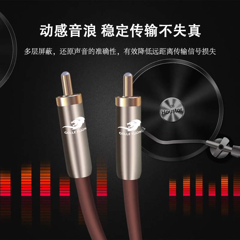 HIFI RCA Audio Cable Male RCA to RCA Male Digital Coaxial Cable for DVD Sound Devices Subwoofer Amplifier OFC Braided 3M 5M 8M