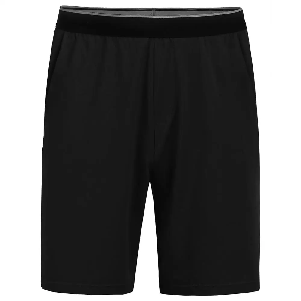 Ekouaer повседневные свободные мужские Пижамные шорты Летняя одежда для сна удобные пижамные штаны для сна Короткие штаны ночное белье домашняя одежда - Цвет: Black