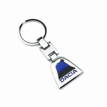 3D металлический ключ для авто кольцо брелок держатель для ключей логотип авто модные аксессуары для Dacia Duster Logan Sandero стильное автомобильное кольцо