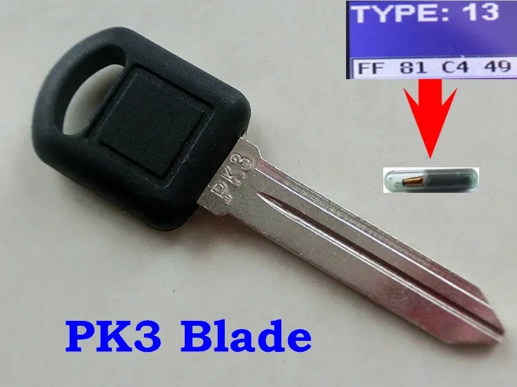RMLKS Transponder Key With Chip ID13 Fit For Buick PK3 Blade Car Key