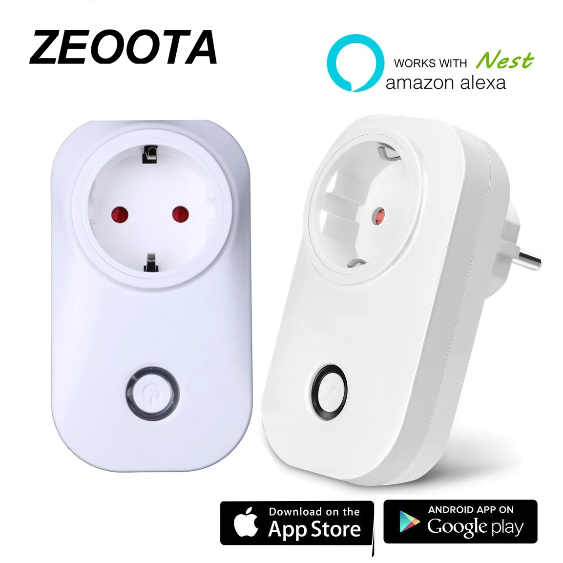 Wifi Smart Power Plug Socket Adapter Electric Outlet App Time Voice