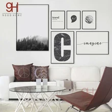 900D Carteles E Impresiones de Lienzo Arte de la Pared de Pintura de Pared Cuadros Para la Sala de estar Decoración Nórdica YM006