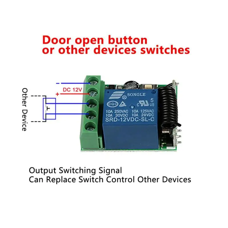 QIACHIP 433Mhz DC 12V Универсальный беспроводной пульт дистанционного управления RF приемник реле для светодиоды, электрические приборы ворота дверь гаража