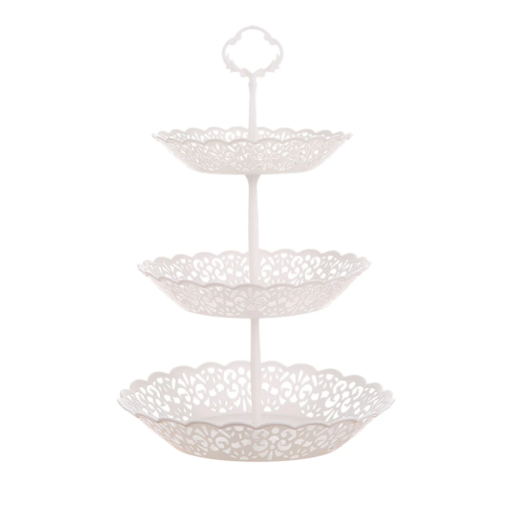 

1PC Practical Food Grade Elegant Stylish Three-Tier Cake Display Stand for Afternoon Tea Party Bridal Shower Wedding Birthday