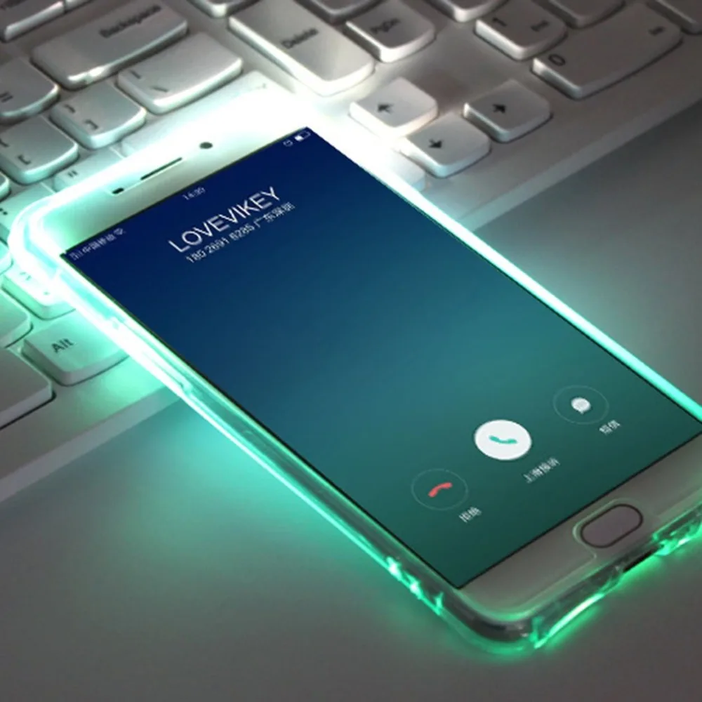 

TPU LED Flash Light Up Remind Incoming Call Case Phone Back Case Fashion Cover Suitable for Samsung Galaxy S8 Edge