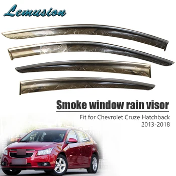 

High Quality 4pcs Smoke Window Rain Visor For Chevrolet Cruze Hatchback 2013 2014 2015 2016 2017 2018 Vent Sun Guard Accessories