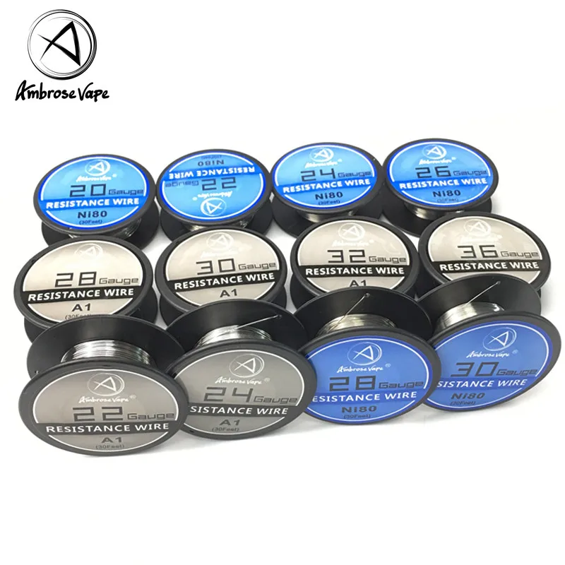 

Abrose Ni80 A1 10m/roll Prebuilt Coils for Electronic Cigarette RDA RTA RBA Tank Rebuildable Atomizer Premade Heating Wire