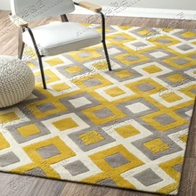 Акриловый ковер с ромбовидной решеткой, современные ковры ручной работы, ковры для гостиной, спальни, модный креативный журнальный столик, диван, тапет