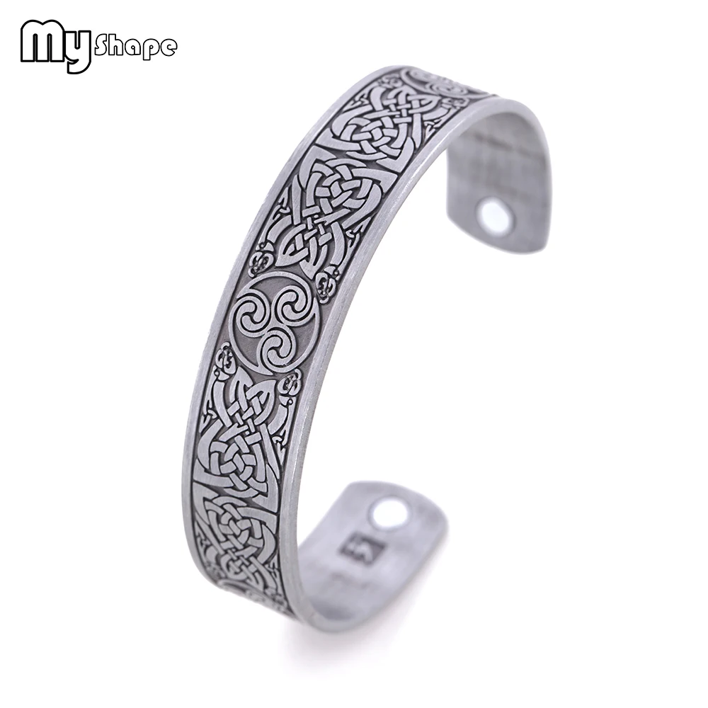 My Shape Vintage Viking Bracelet Cuff Bangle Russian Square