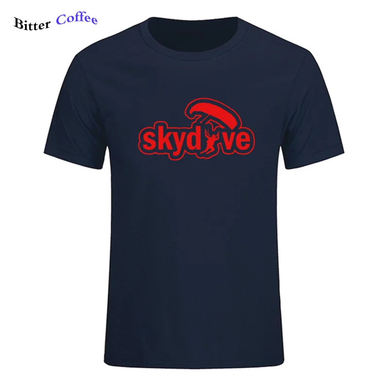Горький кофе skydive Забавный принт хлопок футболки мужские Новое поступление Летний стиль короткий рукав мужская футболка плюс размер - Цвет: 6