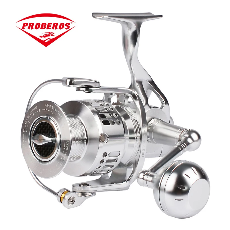 

PRO BEROS New Water Resistant Drag Aluminum alloy Spinning Reel with Large Spool 28KG Max Drag Freshwater Spinning Fishing Reel