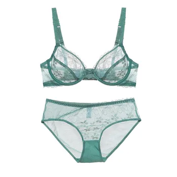 

Varsbaby slim sexy lace transparent temptation bra sets fresh girl's underwear