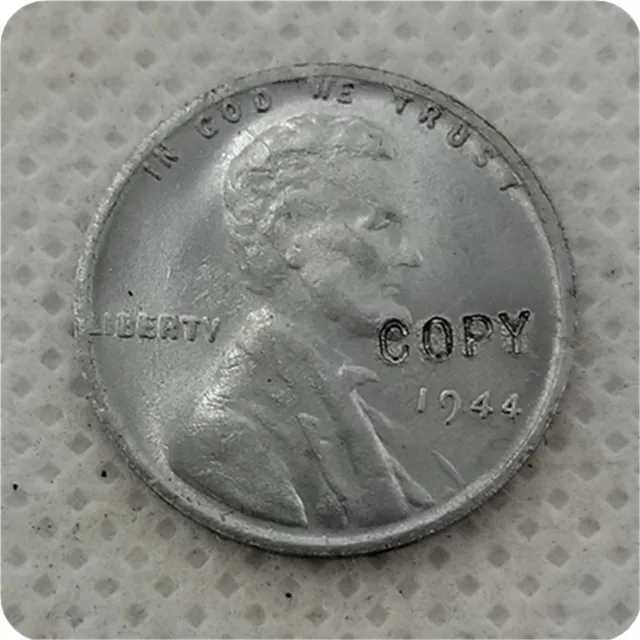 USA COPY 1944-P Lincoln Penny de trigo Penny (errores, acero) Copia de moneda USA COPY 1944-P Lincoln Penny de trigo Penny (errores, acero) Copia de moneda