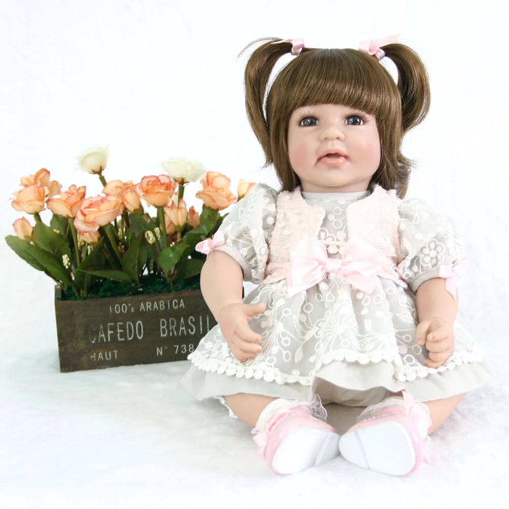

Handmade realistic Silicone Reborn Baby Doll Toys 20 inch Vinyl Princess Toddler Babies Dolls Xmas Present Child Play House Toy