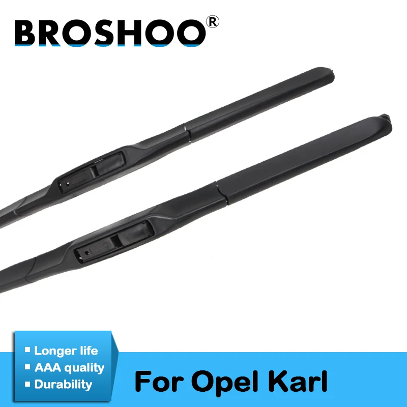 

BROSHOO Auto Natural Rubber Wiper Blades Clean The Windshield For Opel Karl 24"&14", 2015 2016 2017 2018 Fit Standard Hook Arm