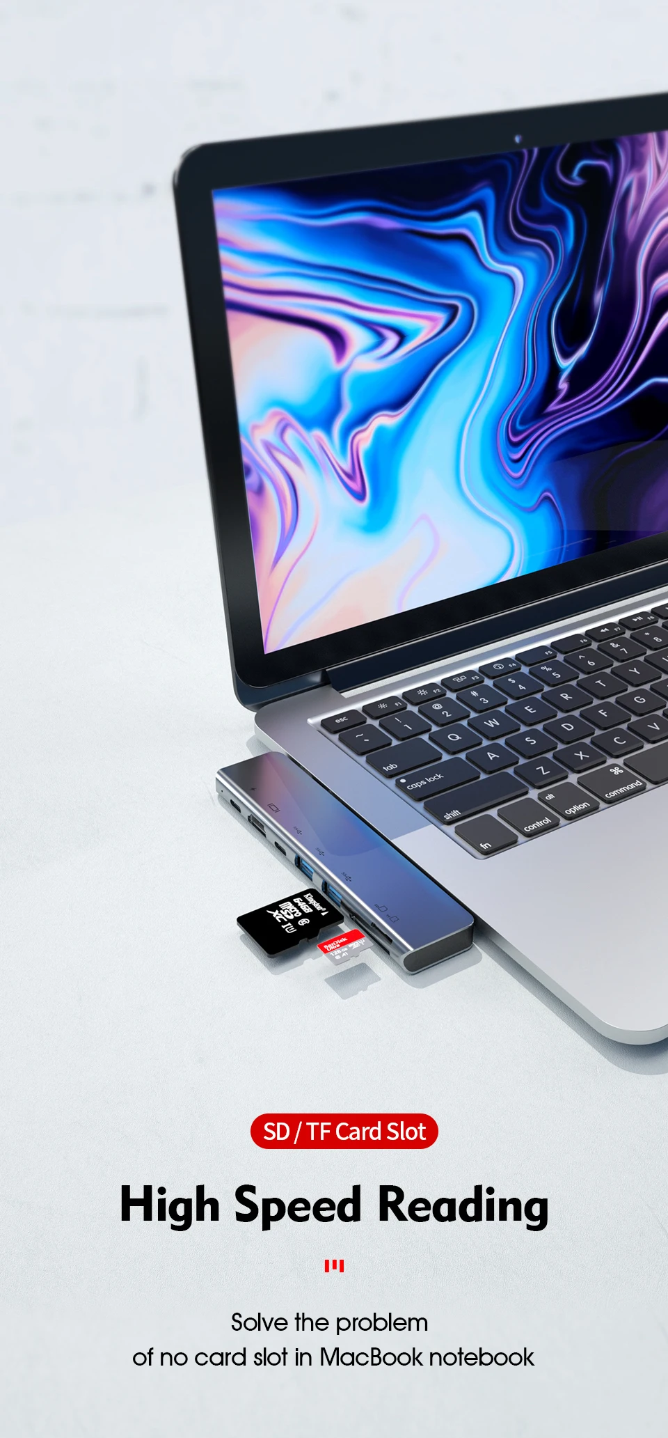 LINGCHEN USB 3,0 тип-c концентратор для PD Быстрая зарядка USB 3,0 портов тип-c SD и TF карта Solt HDMI адаптер 4 K для MacBook Pro Xiaomi Air