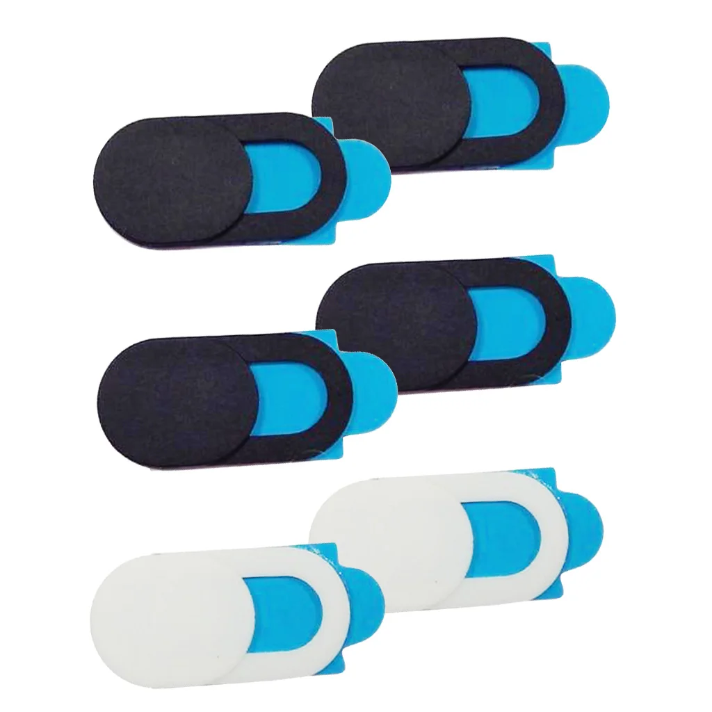 6x Webcam Cover Camera Privacy Slider Sticker for Phone Tablet 2Black+White